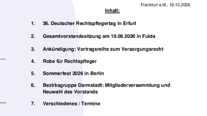 Erste Seite des Rundsbriefs Nr. 440 